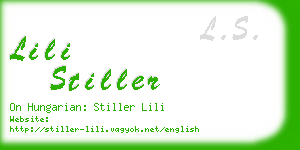 lili stiller business card